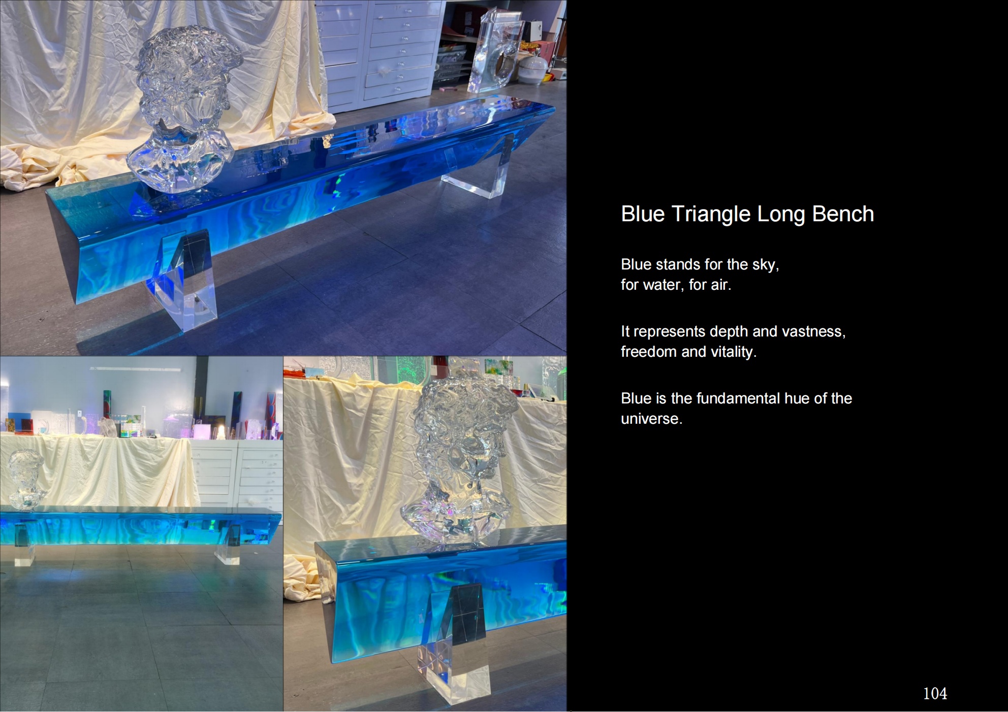 Blue Triangle Bench